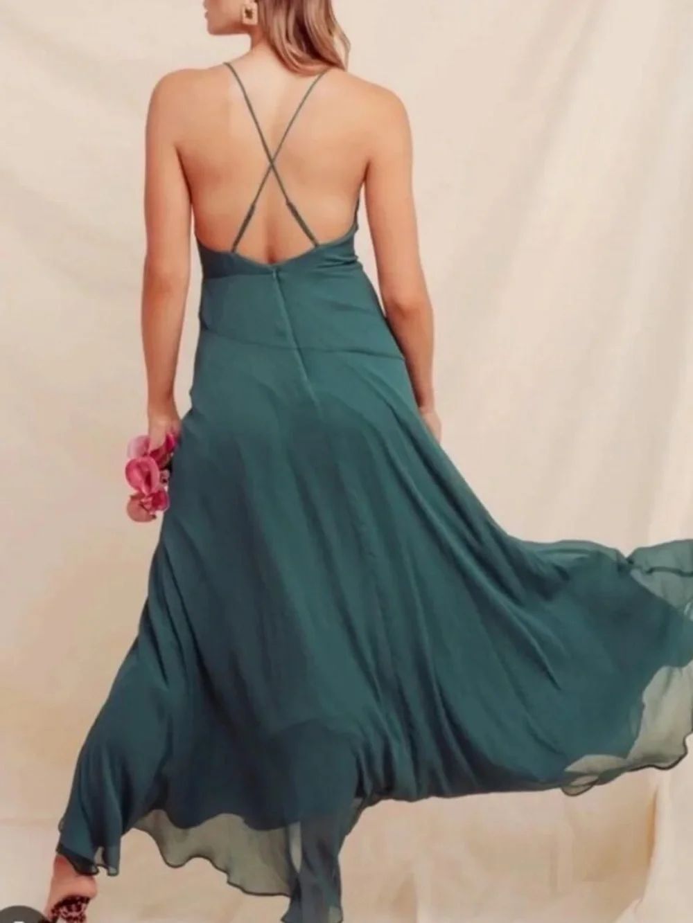 ASTR The Label Holland maxi dress in the forest Spruce Green $109